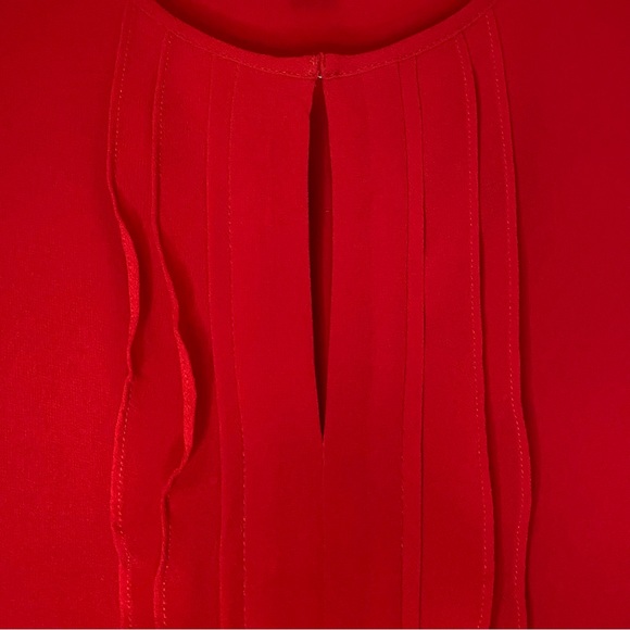 Ann Taylor Sleeveless Blouse - Red - Picture 3 of 11